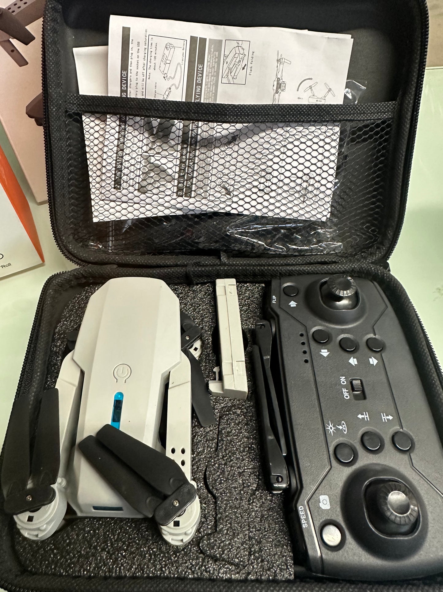 4k mini drone with two batteries