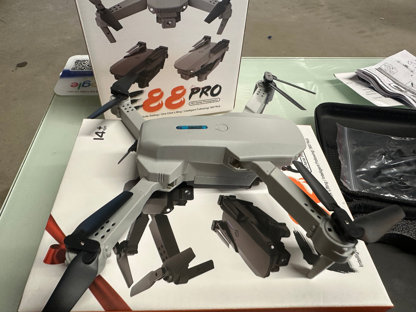 4k mini drone with two batteries
