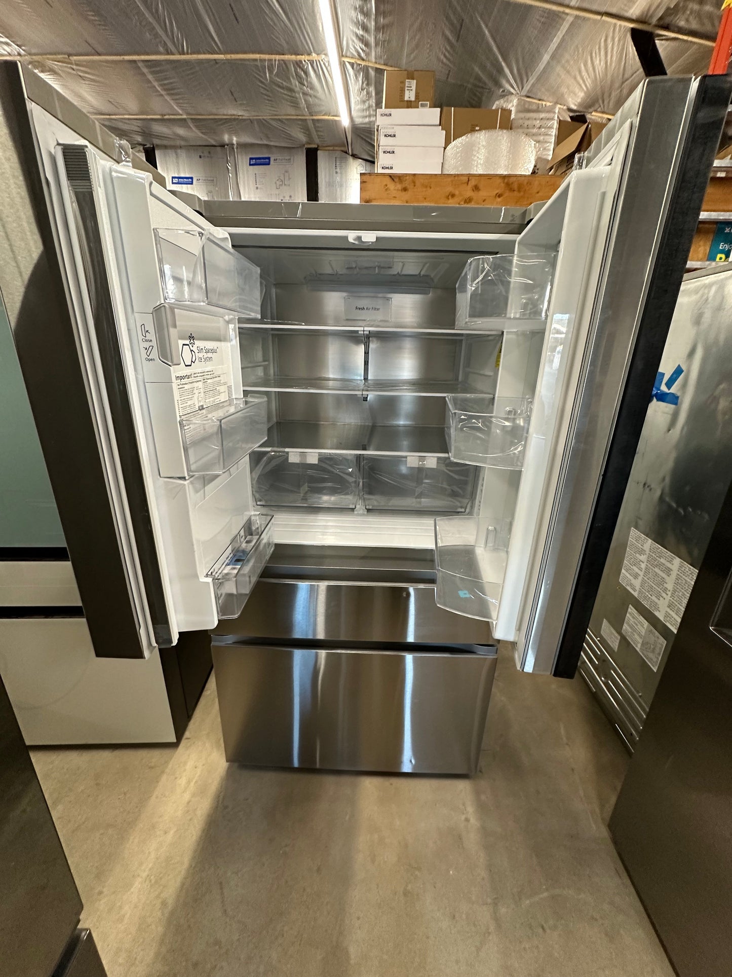 LG Standard-Depth InstaView MyColor 28.6 cu. ft. 4-Door French Door Refrigerator, PrintProof Stainless Steel Price Slashers