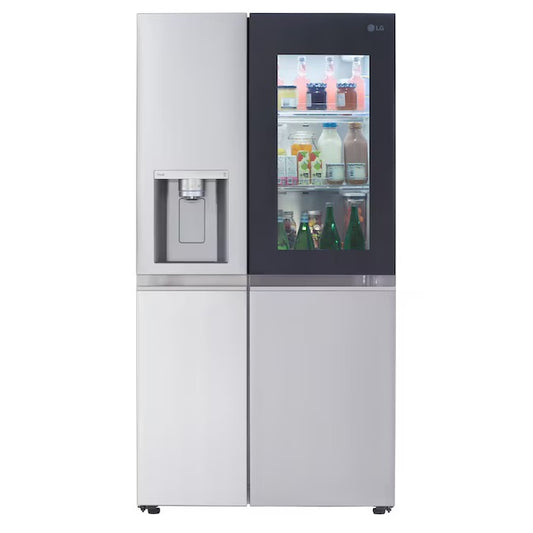 LG InstaView Craft Ice 27.1-cu ft Side-by-Side Refrigerator Smart Compatible with Dual Ice Maker ,Water and Ice Dispenser ( PrintProof Stainless Steel ) ENERGY STAR Certified Item #3649470 | Model #LRSOS2706S