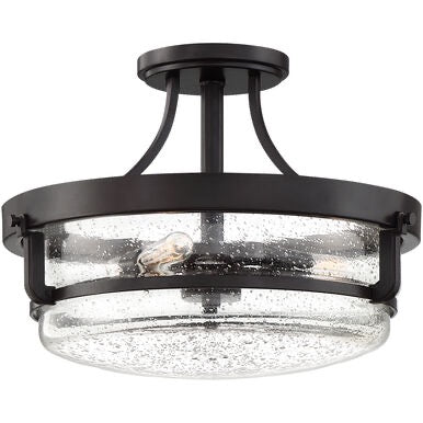 Outpost 3 Light 15 inch Palladian Bronze Semi-Flush Mount Ceiling Light