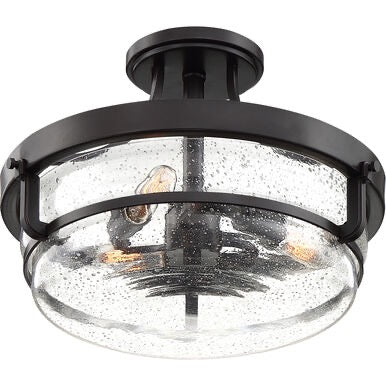 Outpost 3 Light 15 inch Palladian Bronze Semi-Flush Mount Ceiling Light