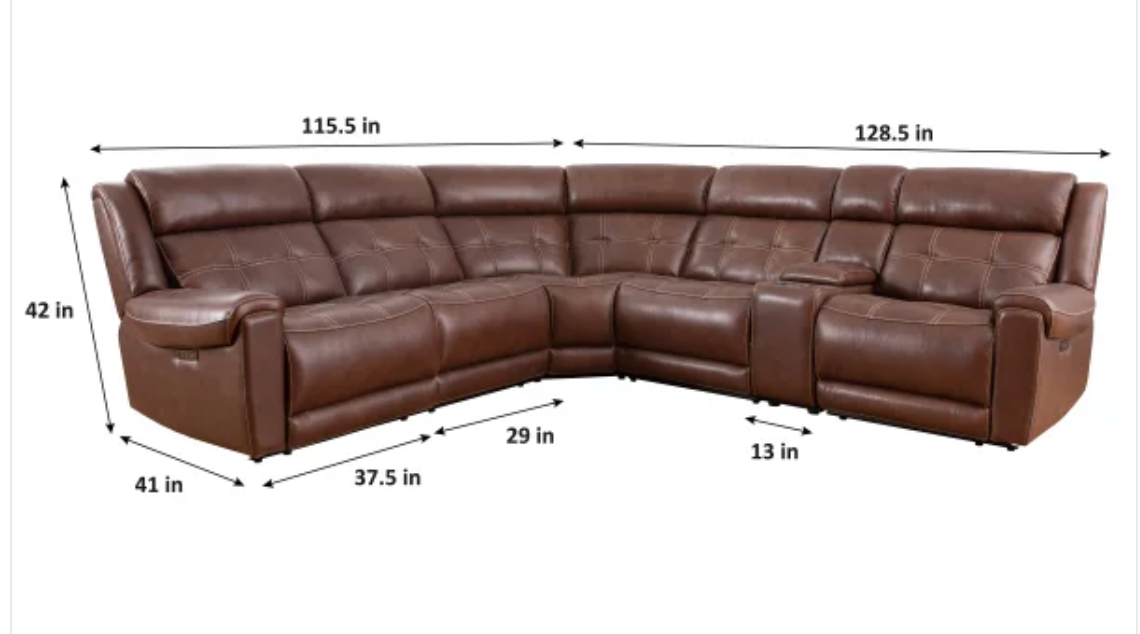 Concord Leather Sectional