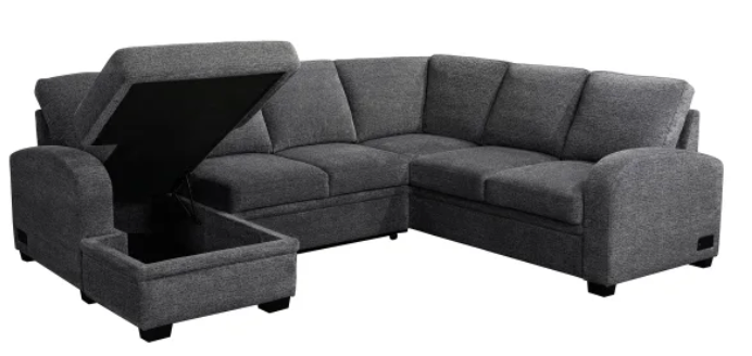 Coddle Aria Sleeper Sectional with Reversible Chaise and Storage