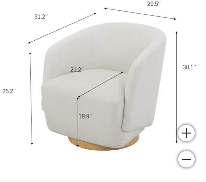 Henredon Murphy Swivel Boucle Chair