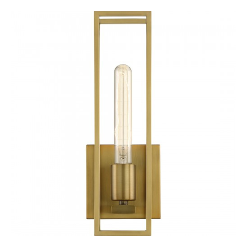 Leighton 1 Light 5 inch Weathered Brass Bath Light Wall Light