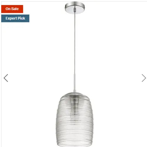 Piccolo 1 Light 9 inch Polished Chrome Mini Pendant Ceiling Light, Cord Hung PriceSlashers
