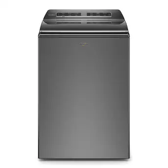 Whirlpool Smart Capable w/Load and Go 5.3-cu ft Top-Load Washer in Chrome Shadow