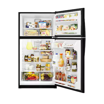Whirlpool 20.5-cu ft Top-Freezer Refrigerator Black
