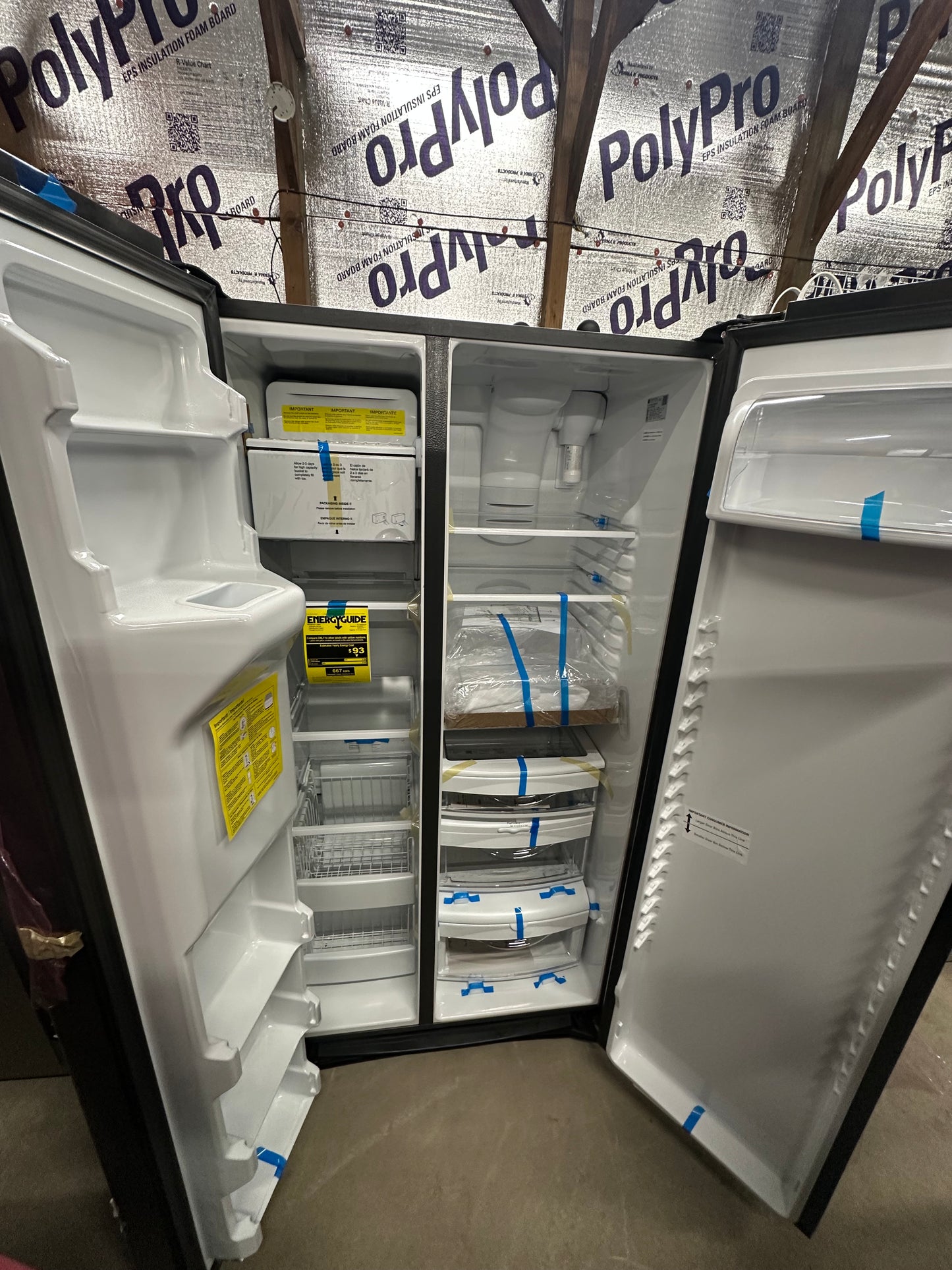 GE 21.8-cu ft Counter-Depth 36-in Wide Side-by-Side Refrigerator