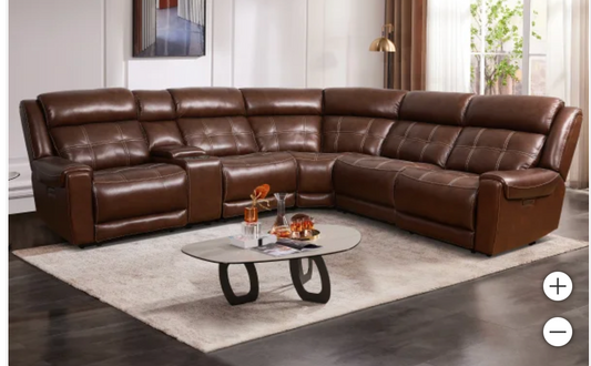 Concord Leather Sectional