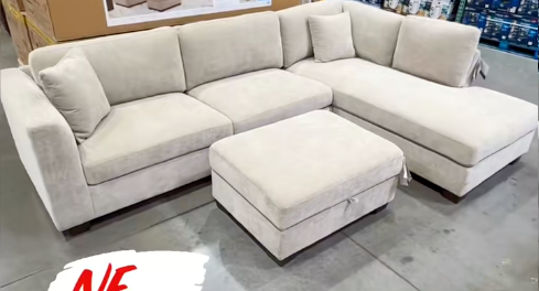 Thomasville Walsen Sectional with Storage Ottoman