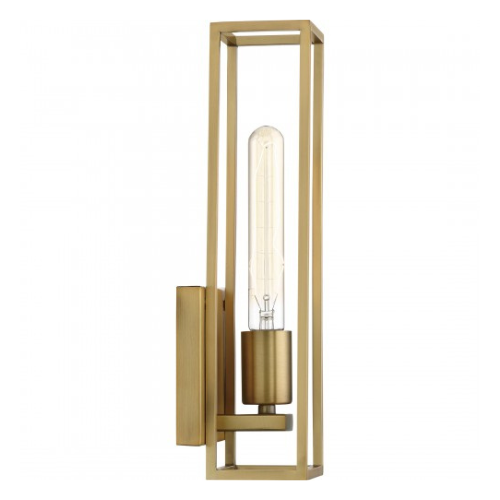 Leighton 1 Light 5 inch Weathered Brass Bath Light Wall Light