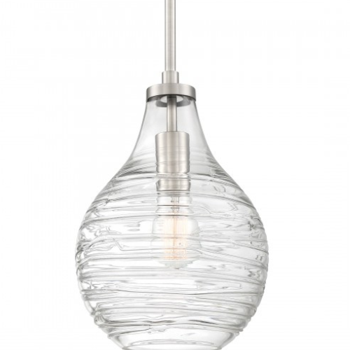 Genie 1 Light 8.75 inch Mini Pendant by Quoizel Polished Chrome