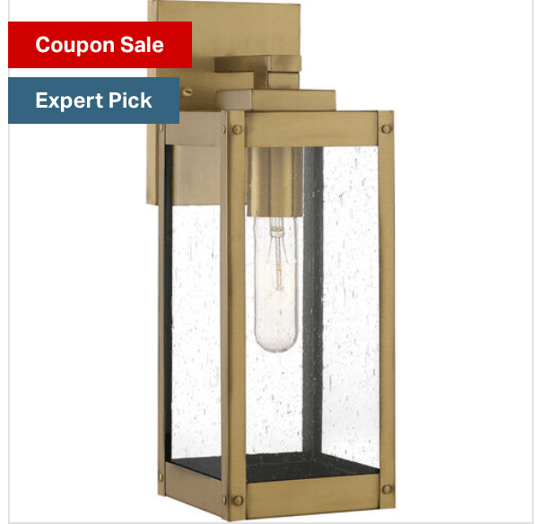 Quoizel Westover 1 Light 5.00 inch Outdoor Wall Light in Antique Brass